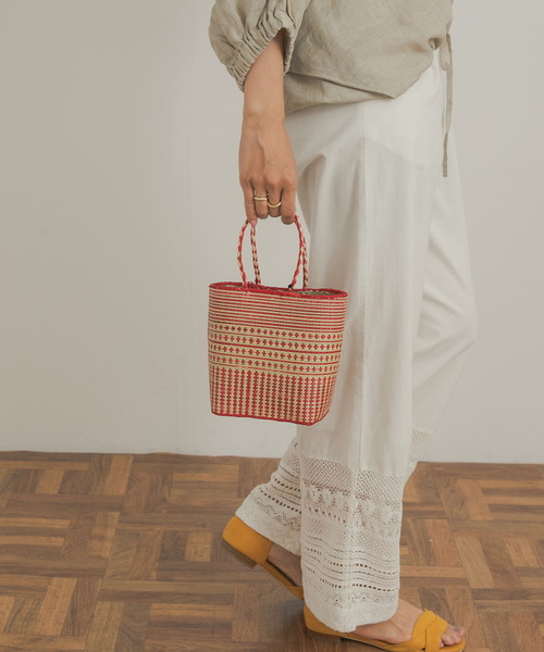 新品　URBAN RESEARCH 『別注』KECH Le かごバッグ 楽天市場】『別注』KECH Le ESSENTIELS×UR RAFFIALEATHER2WAYBAG