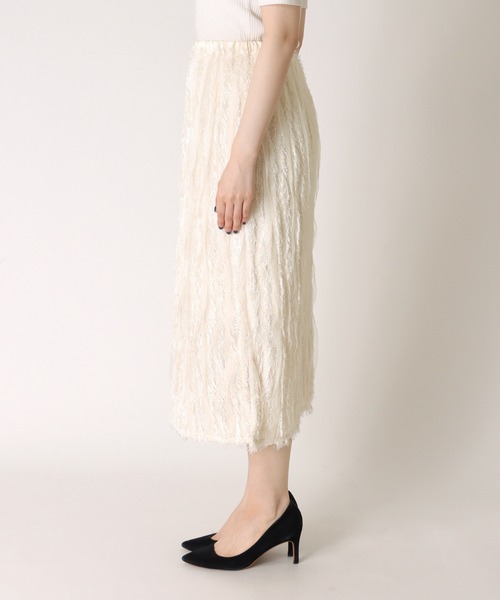 Jines（ジネス） スカート フリンジジャガードスカート : ZOZOTOWN