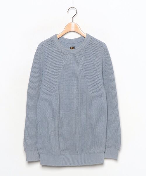 BATONER」 長袖ニット 3 グレイッシュブルー メンズ : 84845562 
