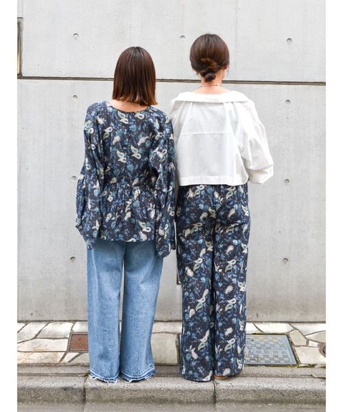 ungrid 刺繍ブラウス Ungrid（アングリッド） ブラウス シャツ レース刺繍ルーズシャツ