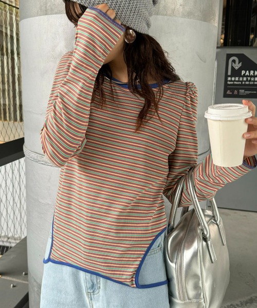 tシャツ 「HELLO.SANFRANCISCO」2WAYマルチボーダーTEE レディース