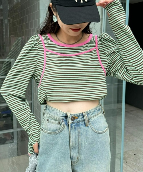tシャツ 「HELLO.SANFRANCISCO」2WAYマルチボーダーTEE レディース HELLO.SANFRANCISCO tシャツ 「HELLO.SANFRANCISCO」2WAYマルチ
