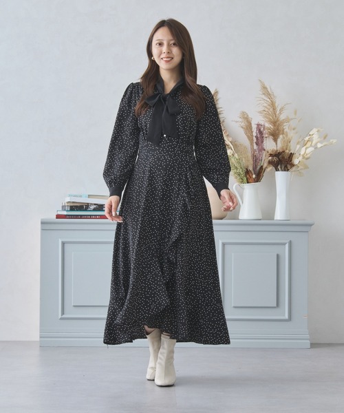 MISCH MASCH（ミッシュマッシュ） ワンピース ボウタイドット