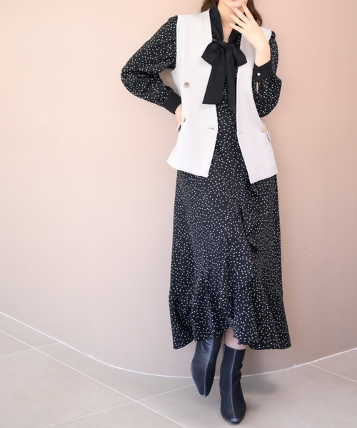 MISCH MASCH（ミッシュマッシュ） ワンピース ボウタイドット