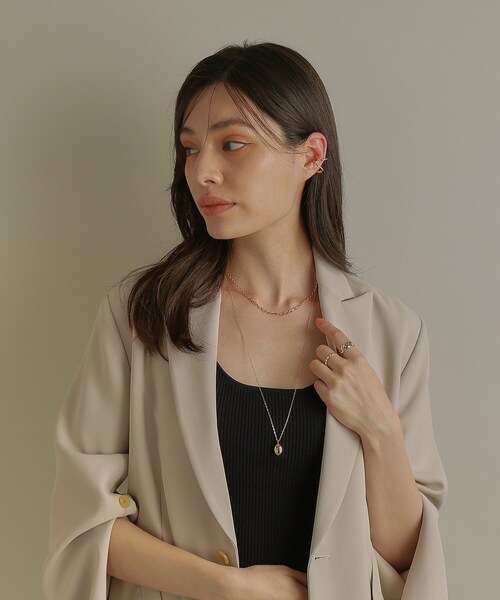 イヤーカフ K10Sライン イヤーカフ小 レディースの画像