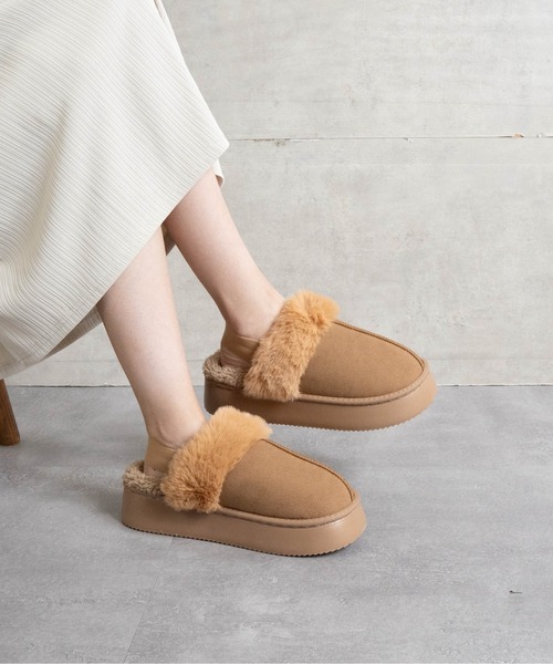 スリッポン スリングバックムートンサンダル レディース : ZOZOTOWN