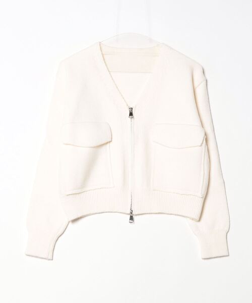 【トリートユアセルフ】カーディガン 白色 rose motif lame knit cardigan – Treat Ürself