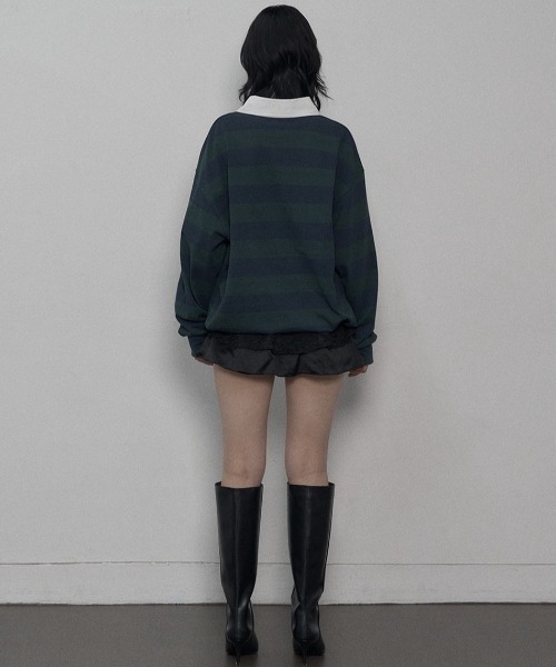 ポロシャツ ポロ 「SETUP‐EXE」33 STAR STRIPE POLO TOP レディース SETUPEXE ポロシャツ ポロ 「SETUP‐EXE」33 STAR STRIPE POLO