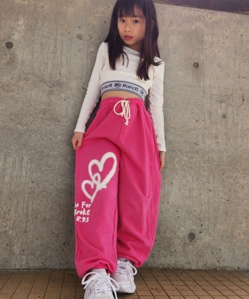 RandS パンツ プリントスウェットパンツ キッズ 子供服 女の子