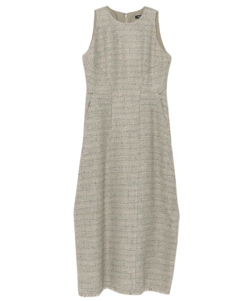 anuans」 ノースリーブワンピース SMALL ベージュ レディース  