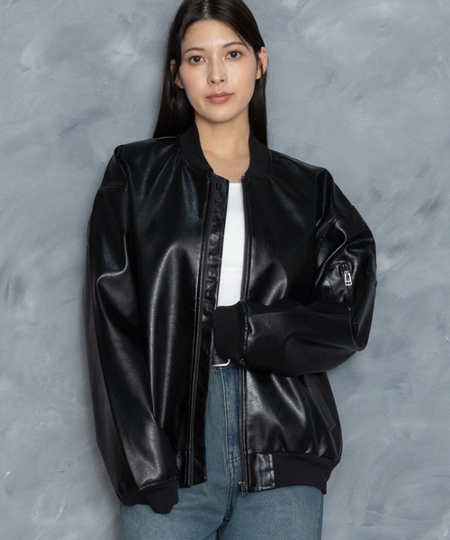 Starting Over ma1 ma-1 Vintage-like synthetic leather MA-1