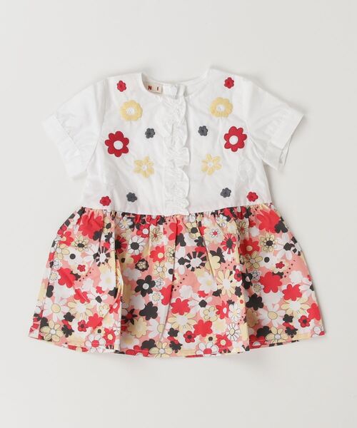 マルニ　半袖ワンピース MARNI ワンピース MARNI（マルニ）Baby フラワー半袖ワンピース
