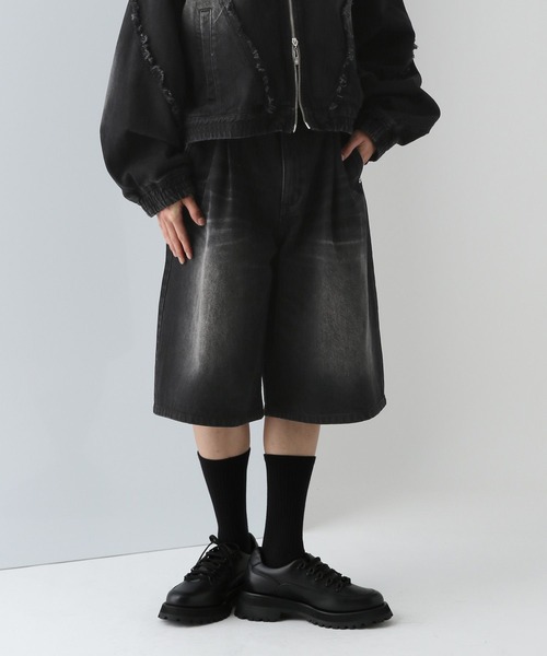 HARE ジーンズ 「SET UP対応」ダメージデニムバギーショーツ