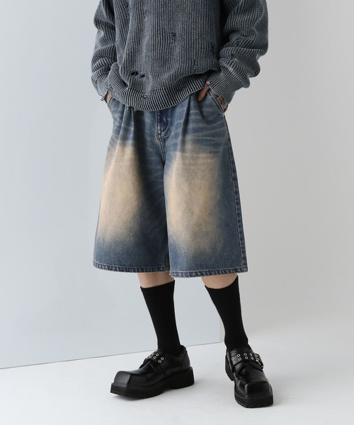 HARE メンズ用デニムスカート（HARE（ハレ）の「パッチワーク