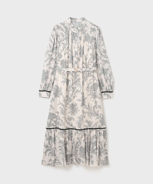 ⭐️新品⭐️ GRACE CONTINENTAL サラサプリントリボン付ワンピース サラサプリントリボン付ワンピース / GRACE CONTINENTAL | GRACE