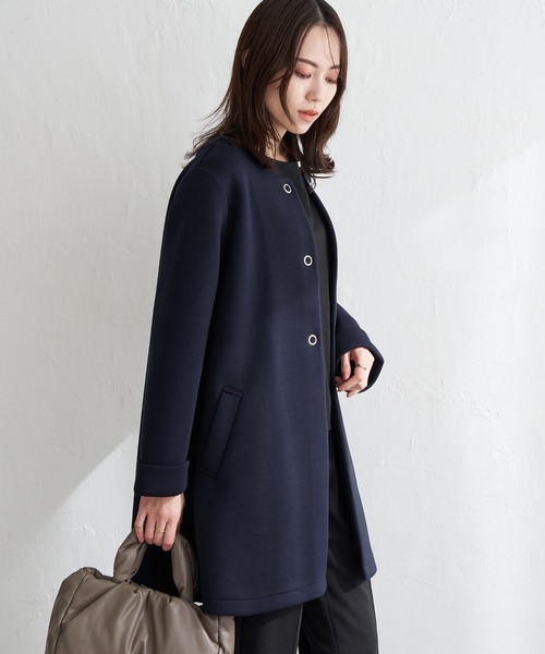 lounge dress コート　新品未使用 フラットカラー プリンセスカット コート Liala×PG 全2色