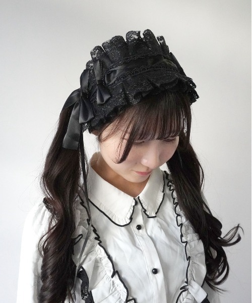 Port（ポート） 「 」 リボン付き フリル ヘッドドレス : ZOZOTOWN