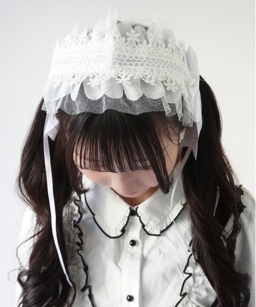 Port（ポート） 「 」 リボン付き フリル ヘッドドレス : ZOZOTOWN