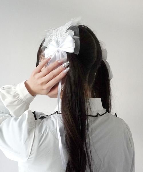 Port（ポート） 「 」 リボン付き フリル ヘッドドレス : ZOZOTOWN