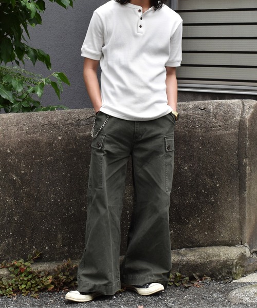 Noen（ノエン） ワイドパンツ カーゴパンツ コットンウォッシュド