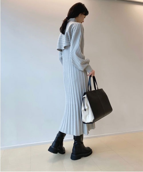 Mila Owen（ミラオーウェン） ニットワンピース 0 グレー レディース