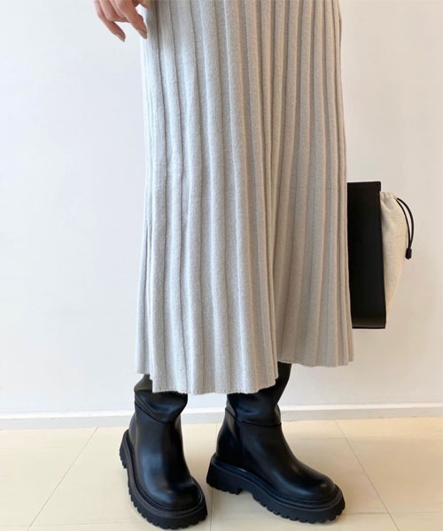 Mila Owen（ミラオーウェン） ニットワンピース 0 グレー レディース