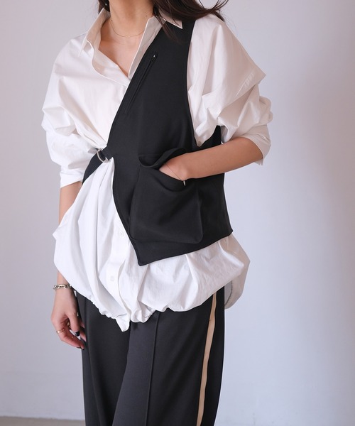 美品⁂センソユニコ⁂長袖ニットカーディガン 羽織り ラップ アシメ