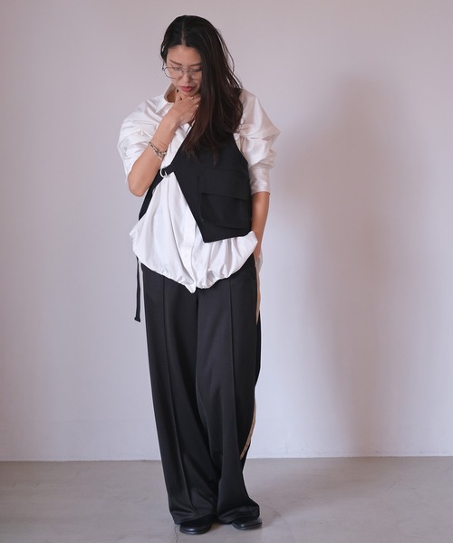美品　GAUCHERE　ベスト　ジレ　アシンメトリー　変形　36 AP STUDIO ベスト ジレ 「GAUCHERE/ゴシェール」デザインジレ