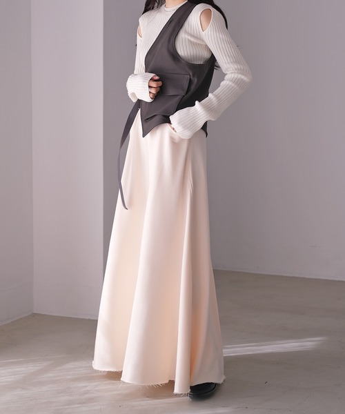 AKTE ニットベスト AKTE（アクテ）の「Vネックシャギーニットベスト（ベスト）」 - WEAR