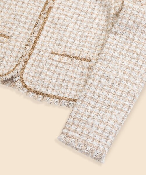 Brooks Brothers ノーカラージャケット XS ホワイト BROOKS BROTHERS（ブルックスブラザーズ） カーディガン ポリエステル