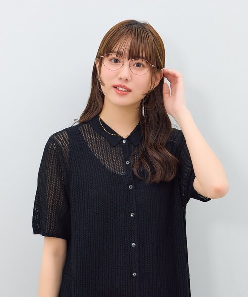 ブラックオーバルメガネ(度あり) Zoff（ゾフ） 伊達メガネ メガネ 眼鏡 オーバル型 メガネ｜メタル