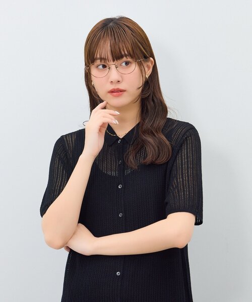 Zoff（ゾフ） 伊達メガネ メガネ 眼鏡 オーバル型 メガネ｜メタル