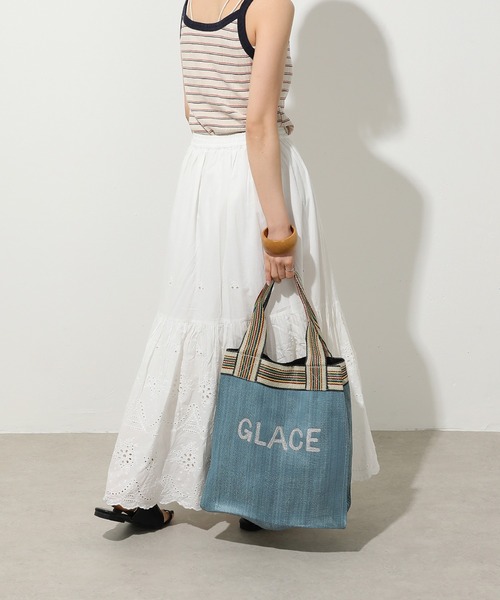 トートバッグ 刺繍ロゴ スクエア ビニール レディース : ZOZOTOWN