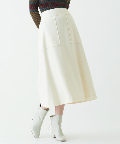 MACPHEE（マカフィー） フレアスカート 36 ベージュ レディース