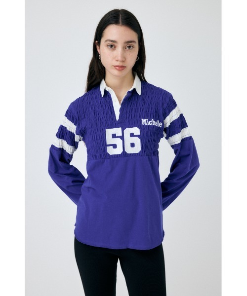 tシャツ SHIRRING RUGBY シャツ レディース