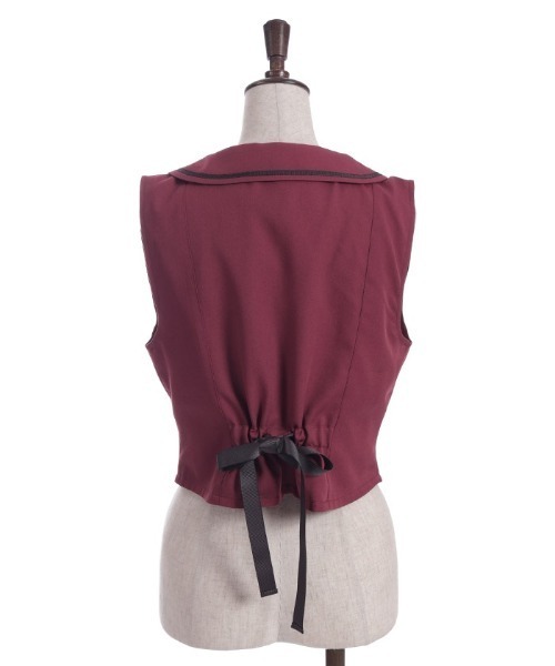 axes femme（アクシーズ ファム） ベスト ジレ ディープネックジップ