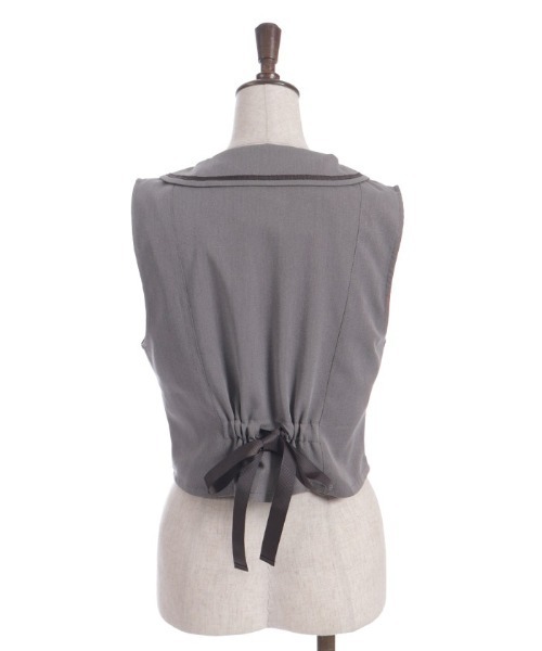 axes femme（アクシーズ ファム） ベスト ジレ ディープネックジップ