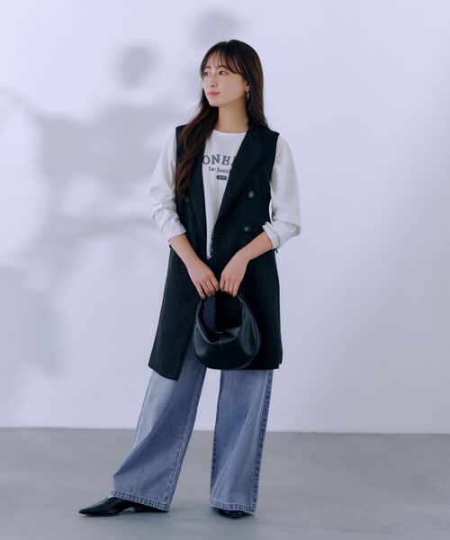 tシャツ カットジョーゼットドロストトップス 「低身長・小柄