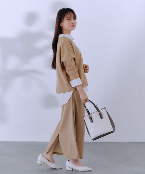 tシャツ カットジョーゼットドロストトップス 「低身長・小柄