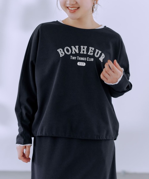 tシャツ カットジョーゼットドロストトップス 「低身長・小柄