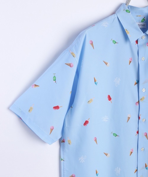 WESTSEA（ウエストシー） シャツ 冷感とろみ シルクタッチ 総柄