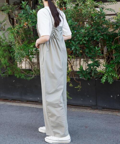 アルページュストーリーオリジナル サイドギャザーサロペット ライトグレー アルページュストーリーオリジナル サイドギャザーサロペット ライトグレー