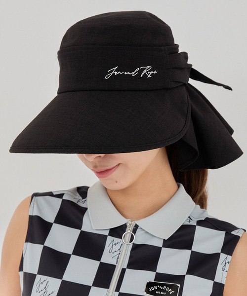 JUN&ROPE UV ハット ブラック JUN&ROPE' 帽子 ハット 3WAY UVハット レディース : ZOZOTOWN