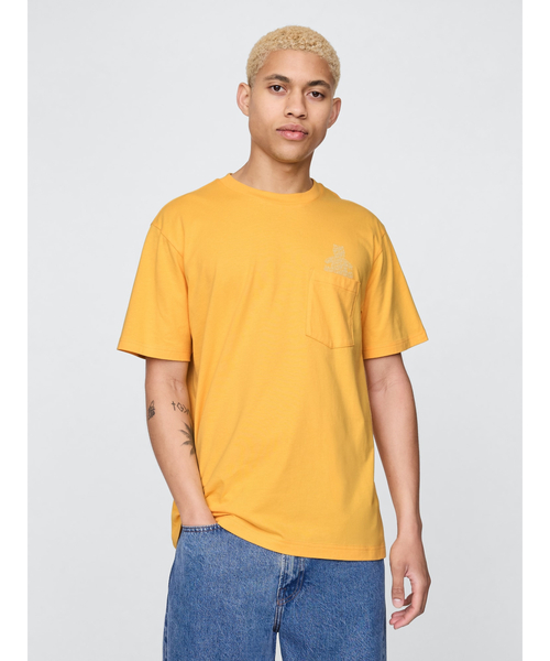 【XSからXXLまで対応◎】ポロベアTシャツ グリーンとオレンジ RODEO CROWNS WIDE BOWL | Overlap デニムアップリケTシャツ (T