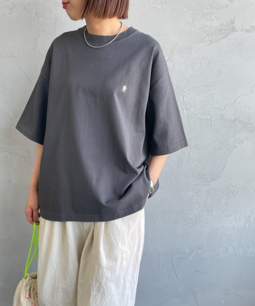 tシャツ 「GYMPHLEX/ジムフレックス」 ワンポイントロゴ刺繍 クルーネックTシャツ レディース メンズ