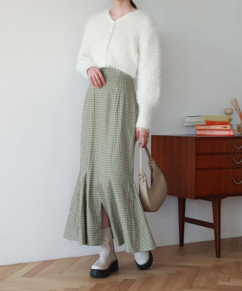 「archives」 ニットカーディガン MEDIUM ブルー レディース_画像5