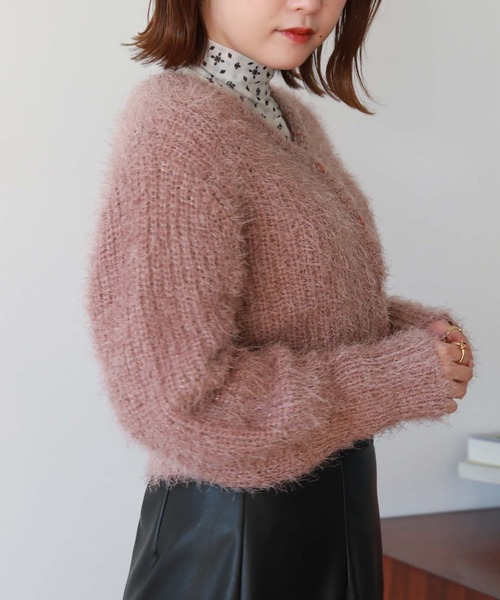 「archives」 ニットカーディガン MEDIUM ブルー レディース_画像8