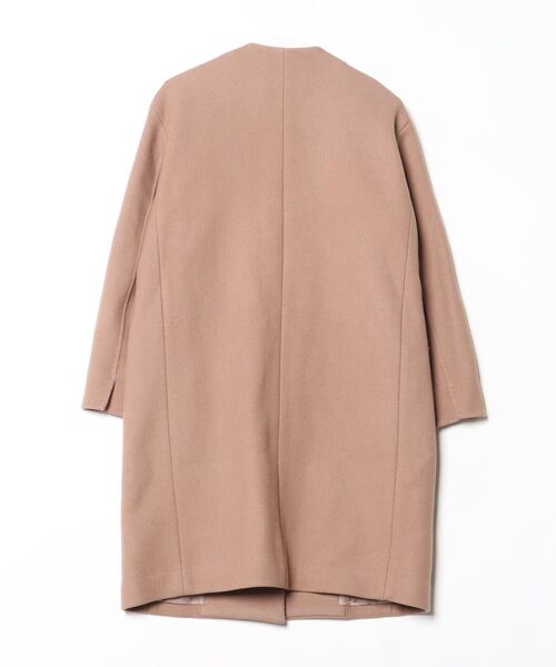 LAITERIE/レイトリー　ブロークンピーチノーカラーコート FRAY I.D（フレイ・アイディー） ノーカラーコート 0 ブラウン