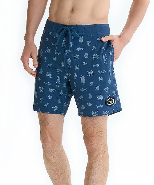 ルーカ メンズ ボードショーツ HAWAII SEA LIFE TRUNK 17 カジュアル水着 ブルー 青 送料無料 RVCA VA BF04A587 RVCA（ルーカ） 水着 メンズ 「HAWAII」 SEA LIFE TRUNK 17 ボード
