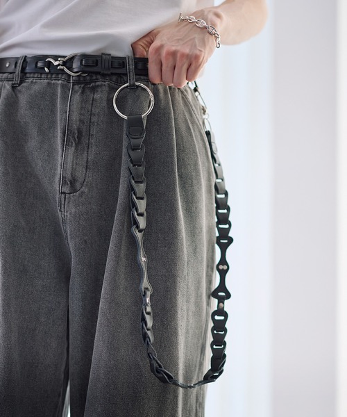 ウォレットチェーン 本革サークルパーツレザーウォレットチェーン